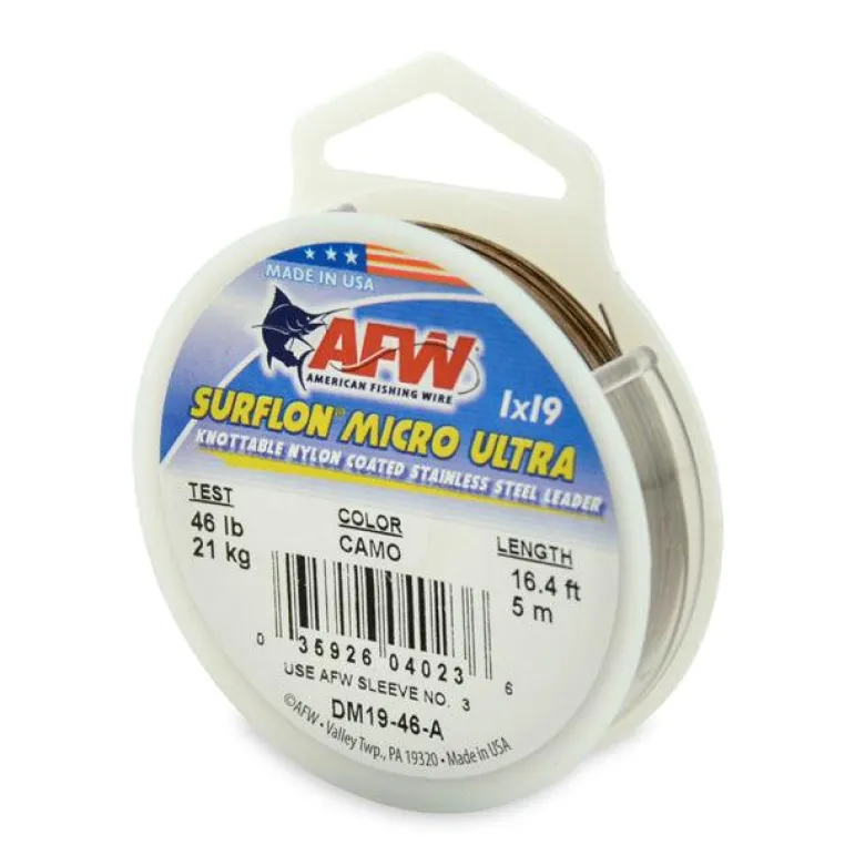 American Fishing Wire Surflon Micro Ultra Nylon Coated Stainless Steel Wire Leader