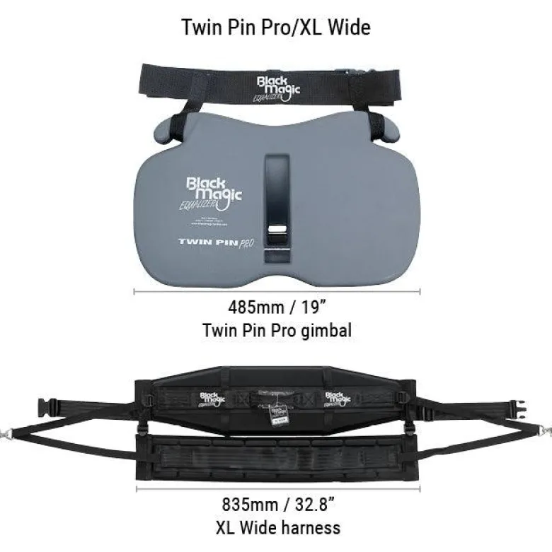 Black Magic Tackle Twin Pin Pro Equalizer Harness and Gimbal Set