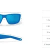 Costa Corbina Blackout Frame With Mirror Blue Lens 580G Polarized Sunglasses