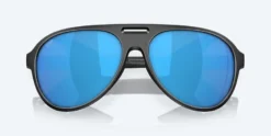 Costa Grand Catalina Matte Black Frame with Blue Mirror Lens 580G Polarized Sunglasses