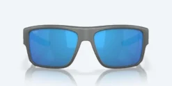 Costa Taxman Matte Gray Frame with Blue Mirror Lens 580G Polarized Sunglasses