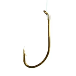 Eagle Claw Plain Shank Snelled Bronze Hooks