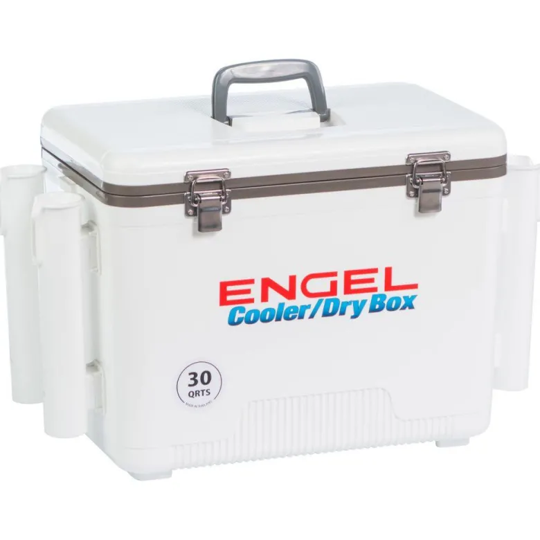 Engel 30 Quart Drybox/Cooler with Rod Holders