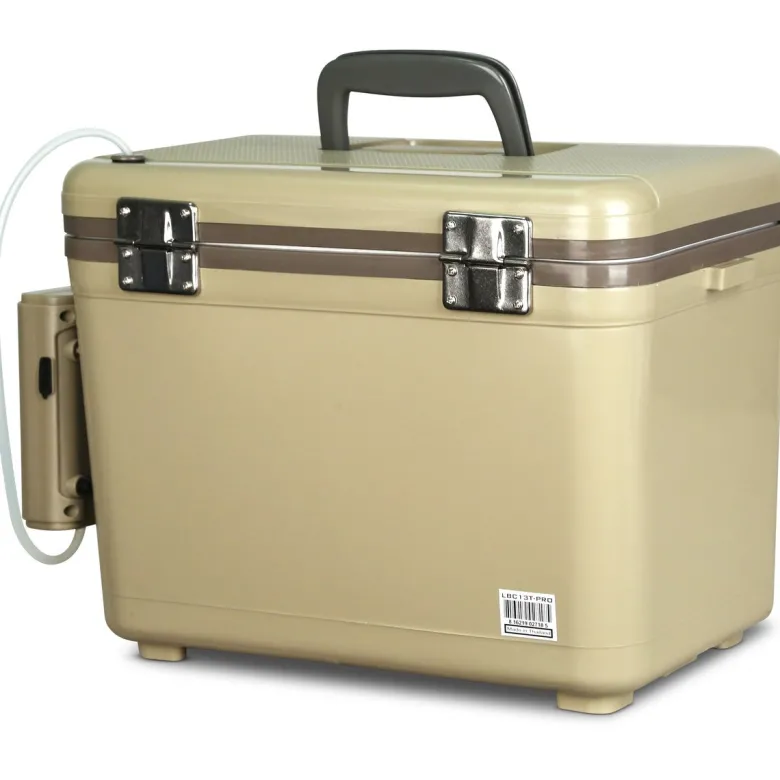 Engel 13 Quart Live Bait Pro Cooler with AP3 Rechargeable Aerator & Stainless Hardware