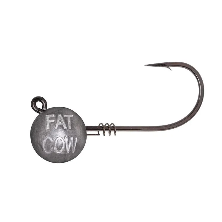 Fat Cow Screw Ball Jig Heads 7/0 Hook 2pk