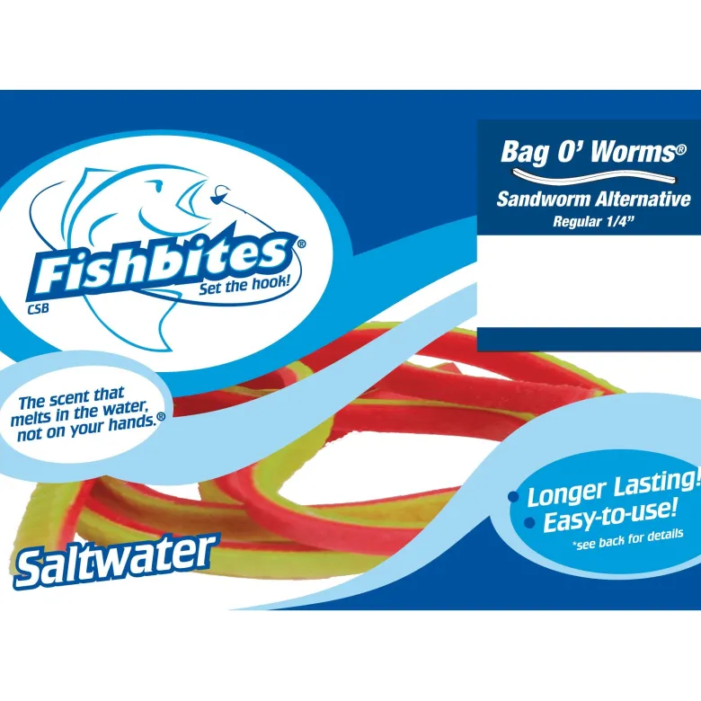 Fishbites Longer Lasting Bag O' Worms Soft Baits