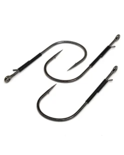 Gamakatsu Heavy Cover Worm with Tin Keeper Hooks NS Black