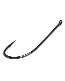 Gamakatsu Worm Straight Shank O'Shaughnessy Bend Hooks NS Black