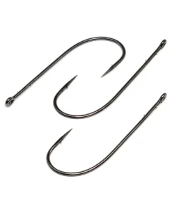 Gamakatsu Worm Straight Shank O'Shaughnessy Bend Hooks NS Black