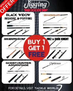 Jigging World Black Widow Casting Rods (Buy 1 Get 1) *Final Sale*