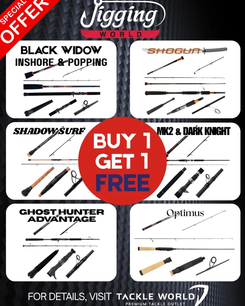 Jigging World Black Widow Casting Rods (Buy 1 Get 1) *Final Sale*