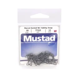 Mustad Barrel Swivels with Safety Snap