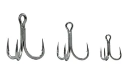 Mustad Jaw Lok 5X Strong In-Line Treble Hooks