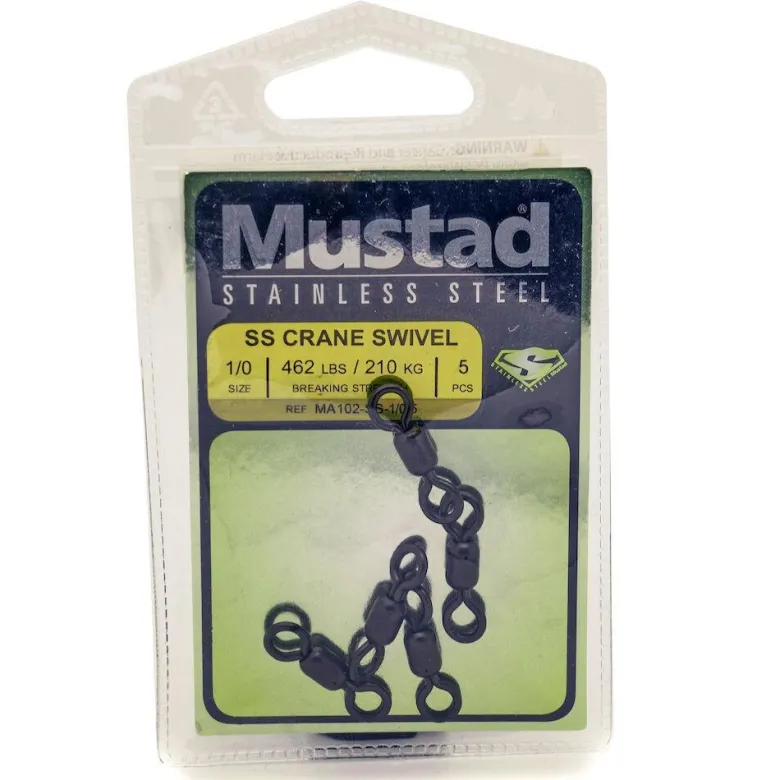 Mustad MA102-SS Crane Stainless Steel Swivels