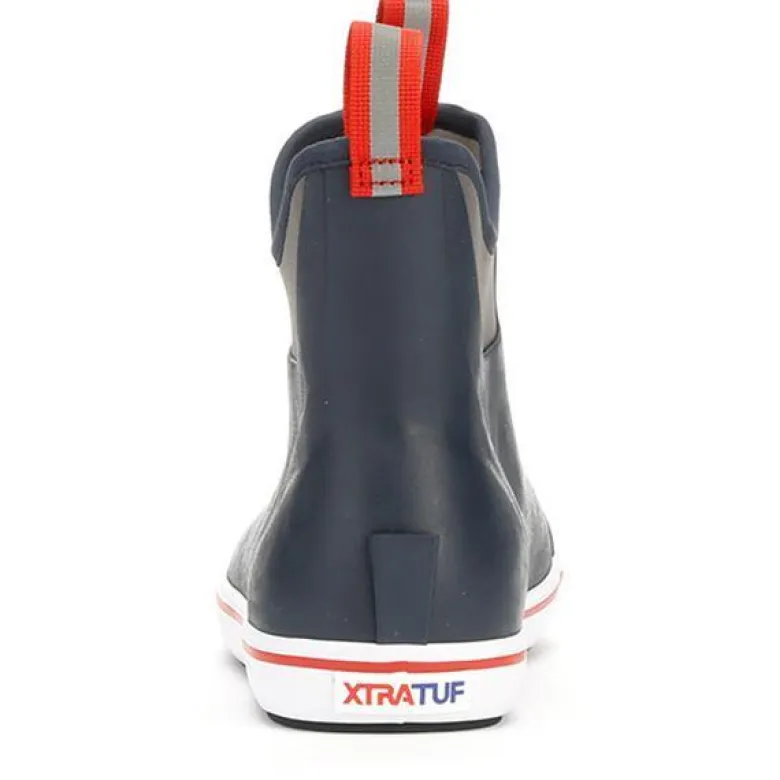 Xtratuf Men's 6" Ankle Deck Boots Navy/Red