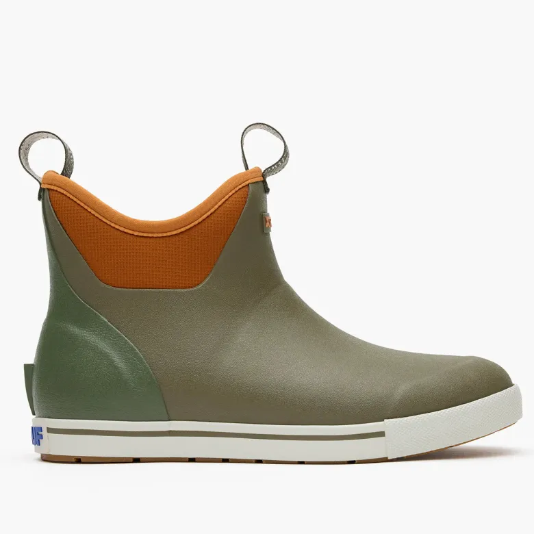 Xtratuf Men's Camp Fleece Lined 6" Ankle Deck Boots Dark Olive Spice