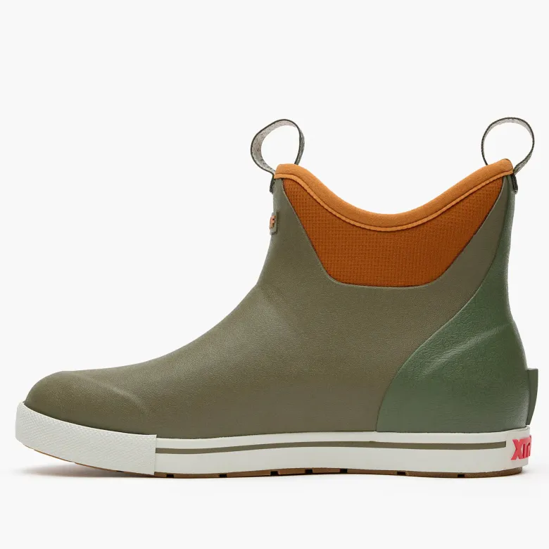 Xtratuf Men's Camp Fleece Lined 6" Ankle Deck Boots Dark Olive Spice